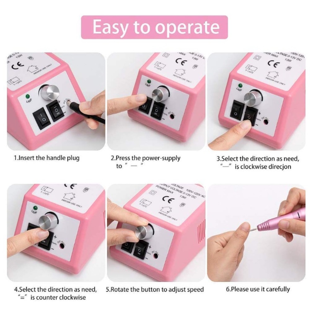 Professional Electric Nail Drill Machine Set Kit - Picture 6 of 8